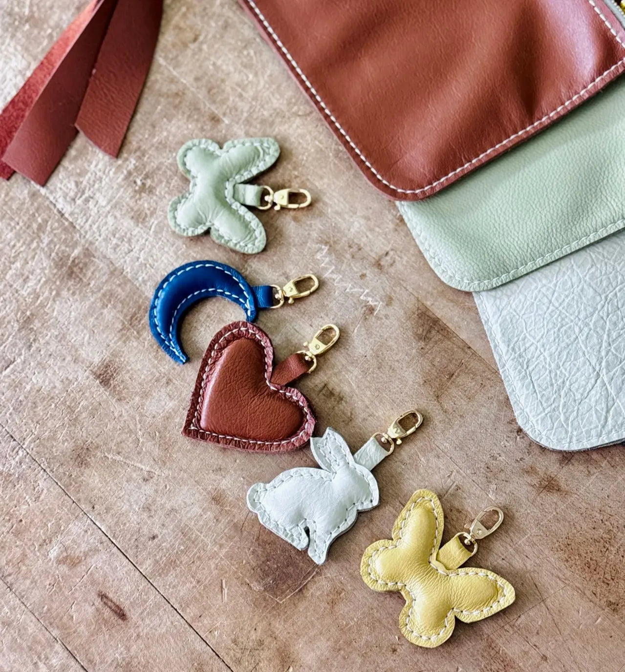 Leather Butterfly Charm Feelhandmade