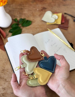 Leather Heart Charm Feelhandmade
