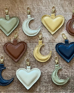 Leather Heart Charm Feelhandmade