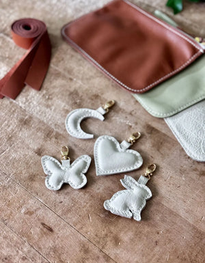 Leather Moon Charm Feelhandmade