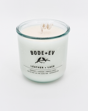 Leather + Lace | Dark Leather · Amber Resin