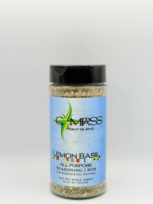 Compass Point Lemon Basil Seasoning: All-Purpose Low Sodium Rub