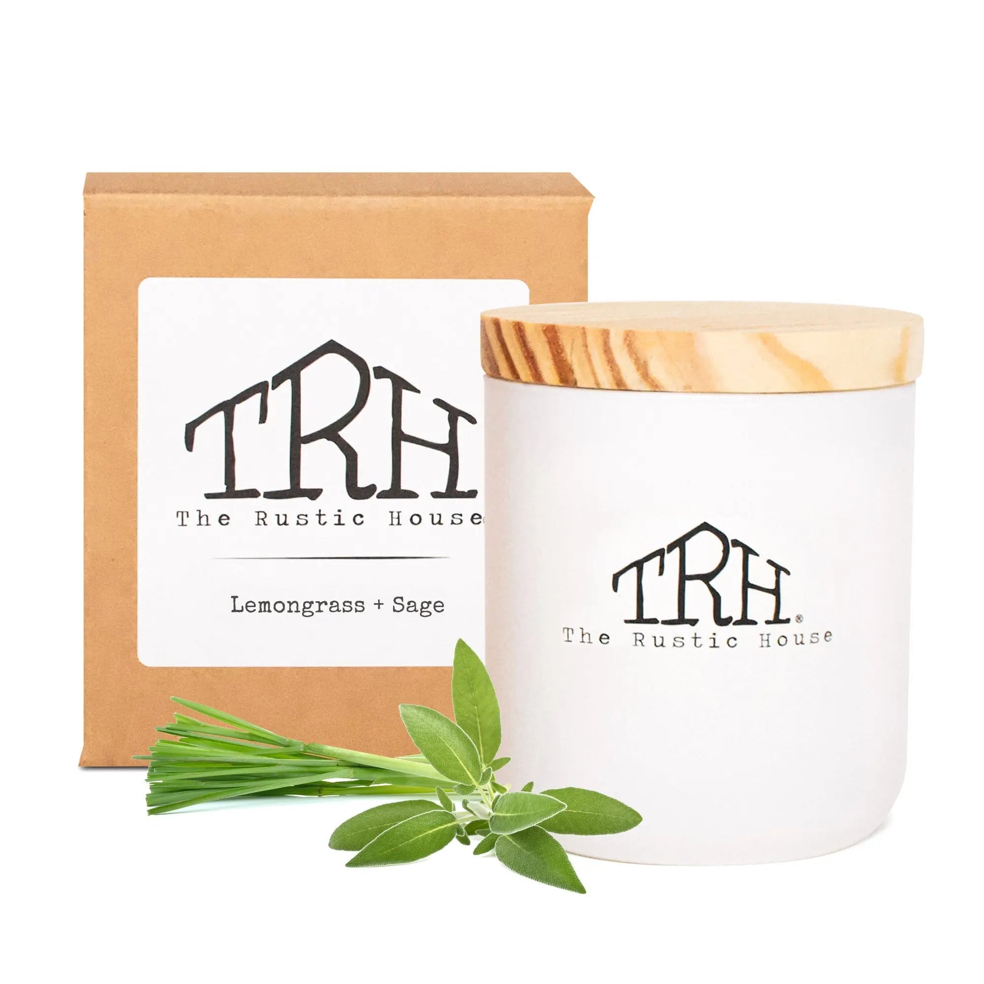 Lemongrass + Sage Candle The Rustic House