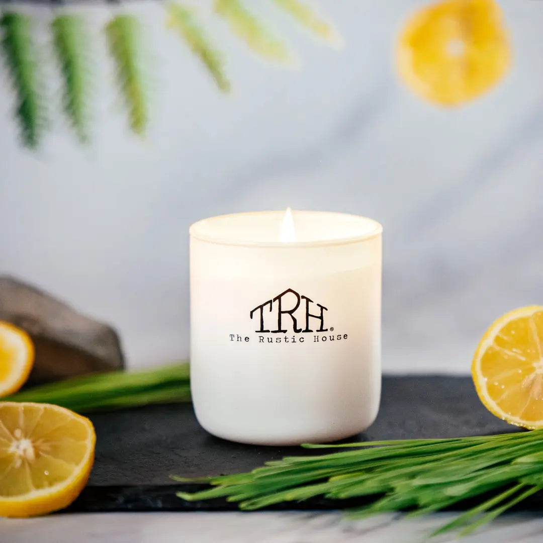 Lemongrass + Sage Candle The Rustic House