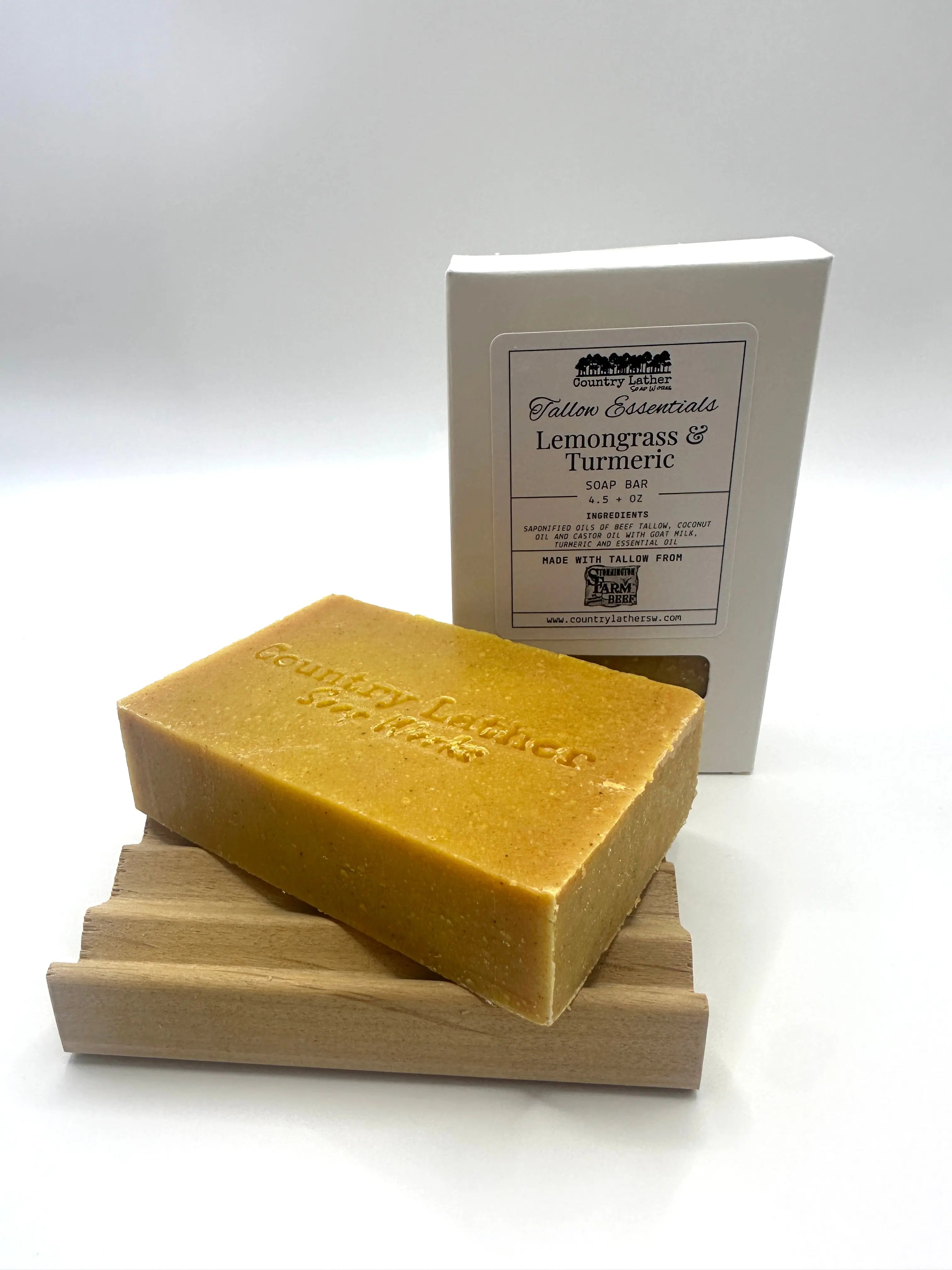 Lemongrass and Turmeric soap bar by Country Lather Soap Works