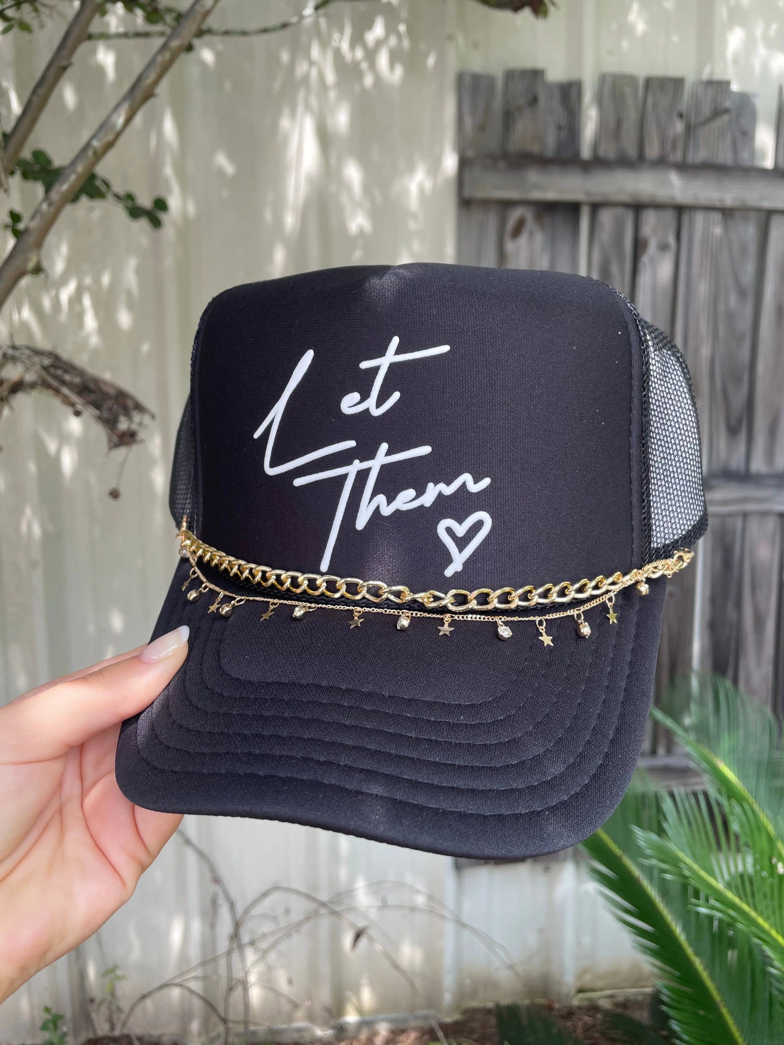 Let Them Black Trucker Hat Southern Bliss Company