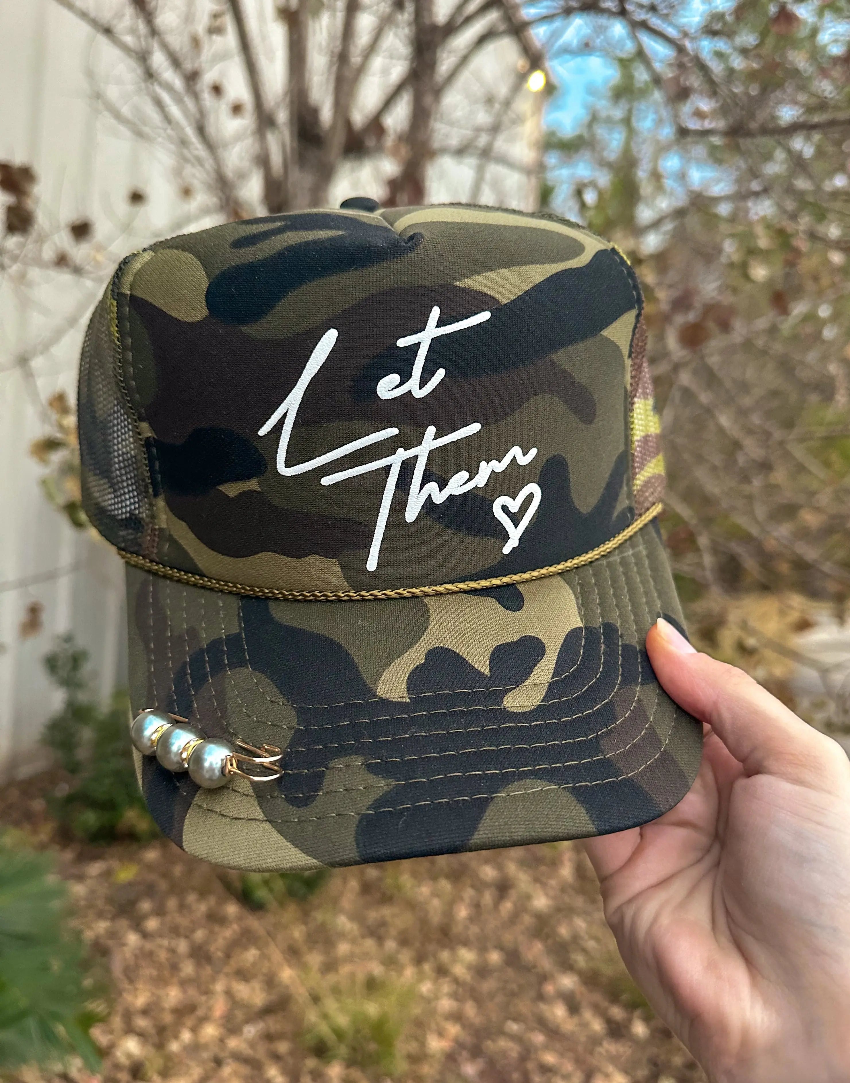 Let Them Full Camo Trucker Southern Bliss Company