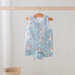 Let's Play Ball Organic Muslin Shortall Nola Tawk