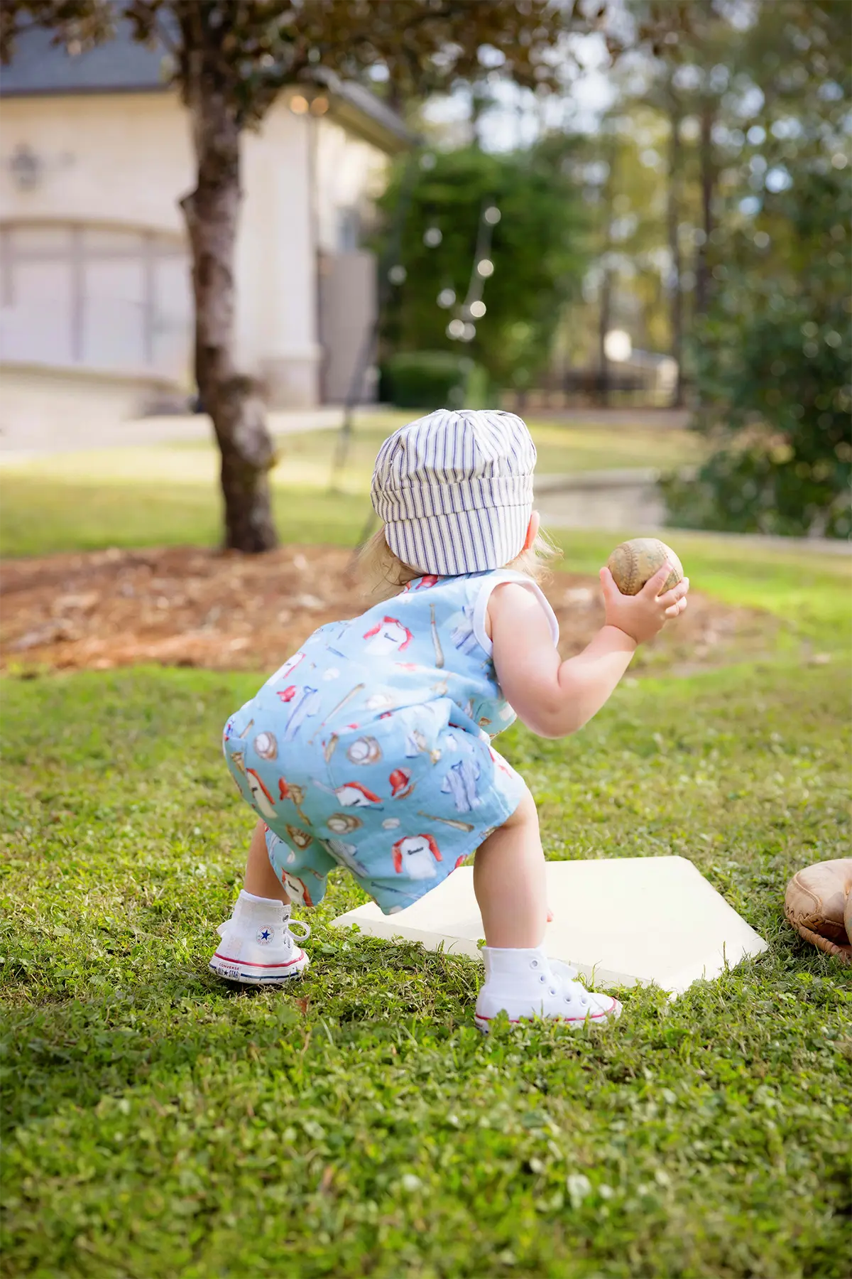 Let's Play Ball Organic Muslin Shortall Nola Tawk