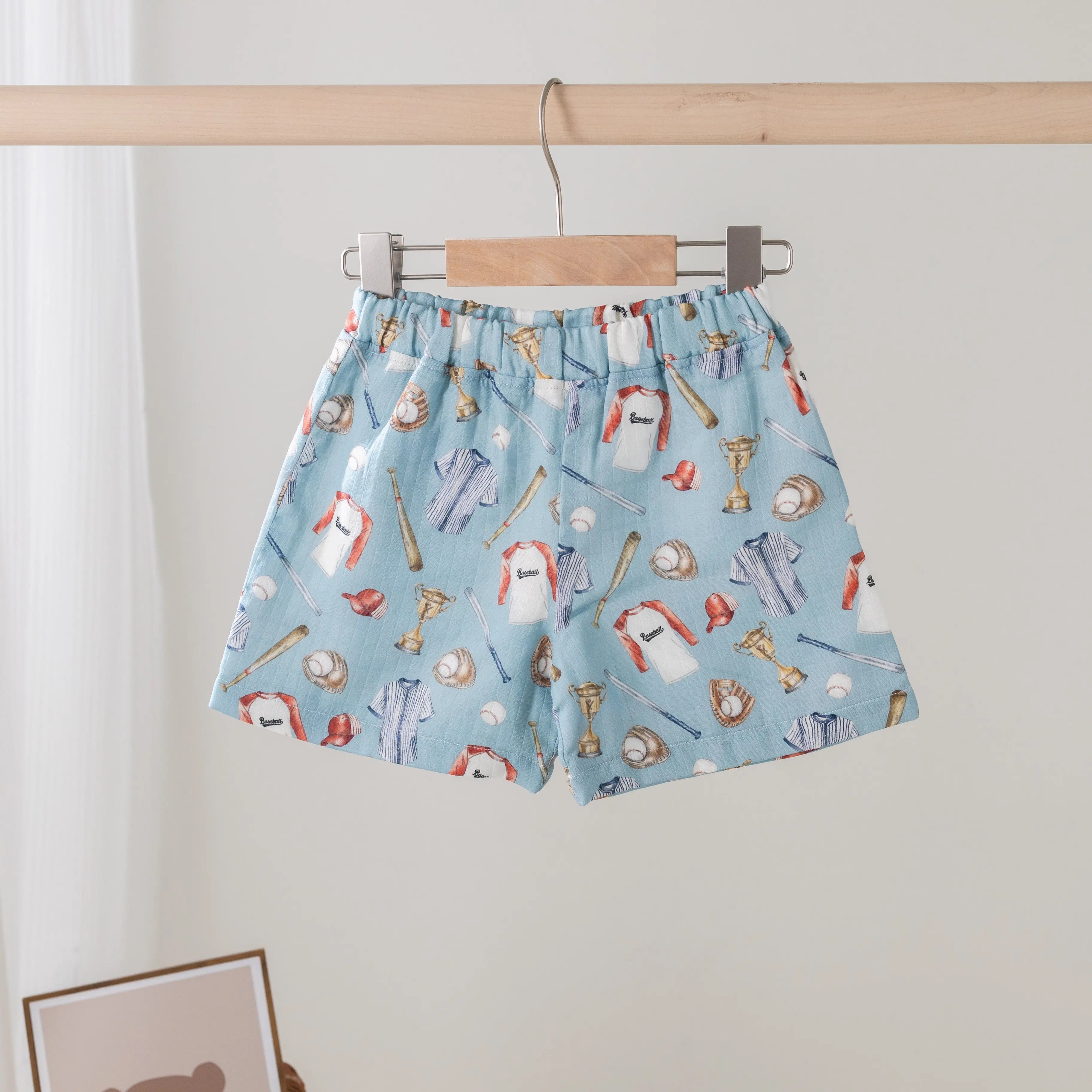 Let's Play Ball Organic Muslin Shorts Nola Tawk