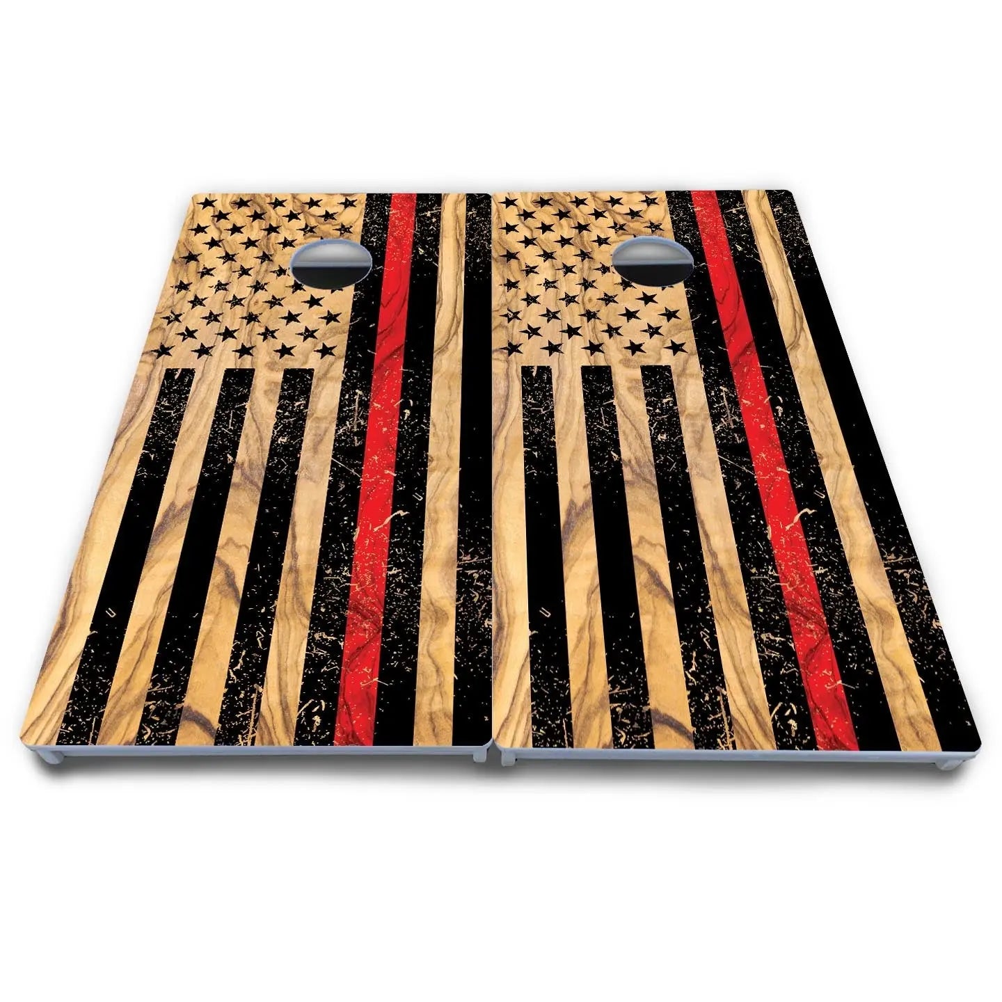 Light Wood Flag Cornhole Boards - All Weather Series Cornhole Solutions