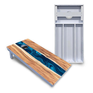 Live Edge River Cornhole Boards - All Weather Series Cornhole Solutions