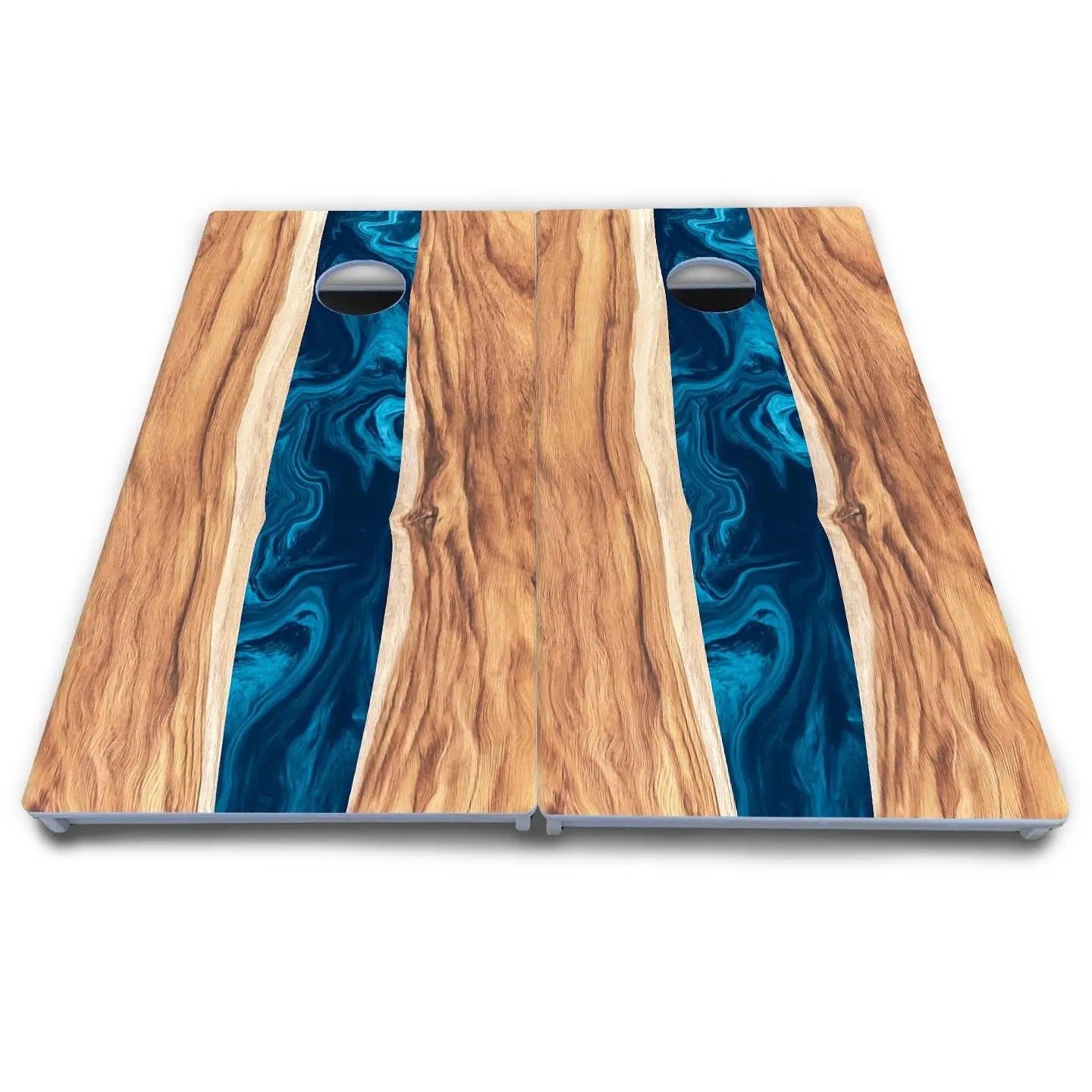 Live Edge River Cornhole Boards - All Weather Series Cornhole Solutions
