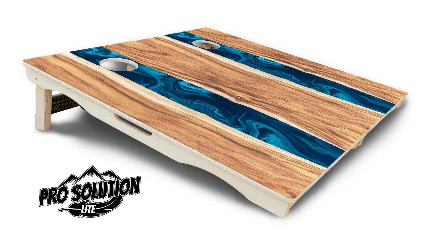 Live Edge River Cornhole Boards - Pro Solution Lite Series Cornhole Solutions