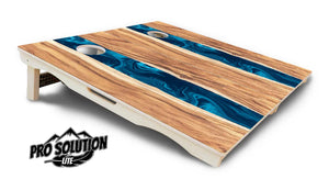 Live Edge River Cornhole Boards - Pro Solution Lite Series Cornhole Solutions