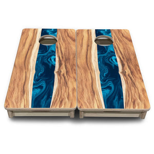 Live Edge River - Mini or Vacation Size Cornhole Boards Cornhole Solutions