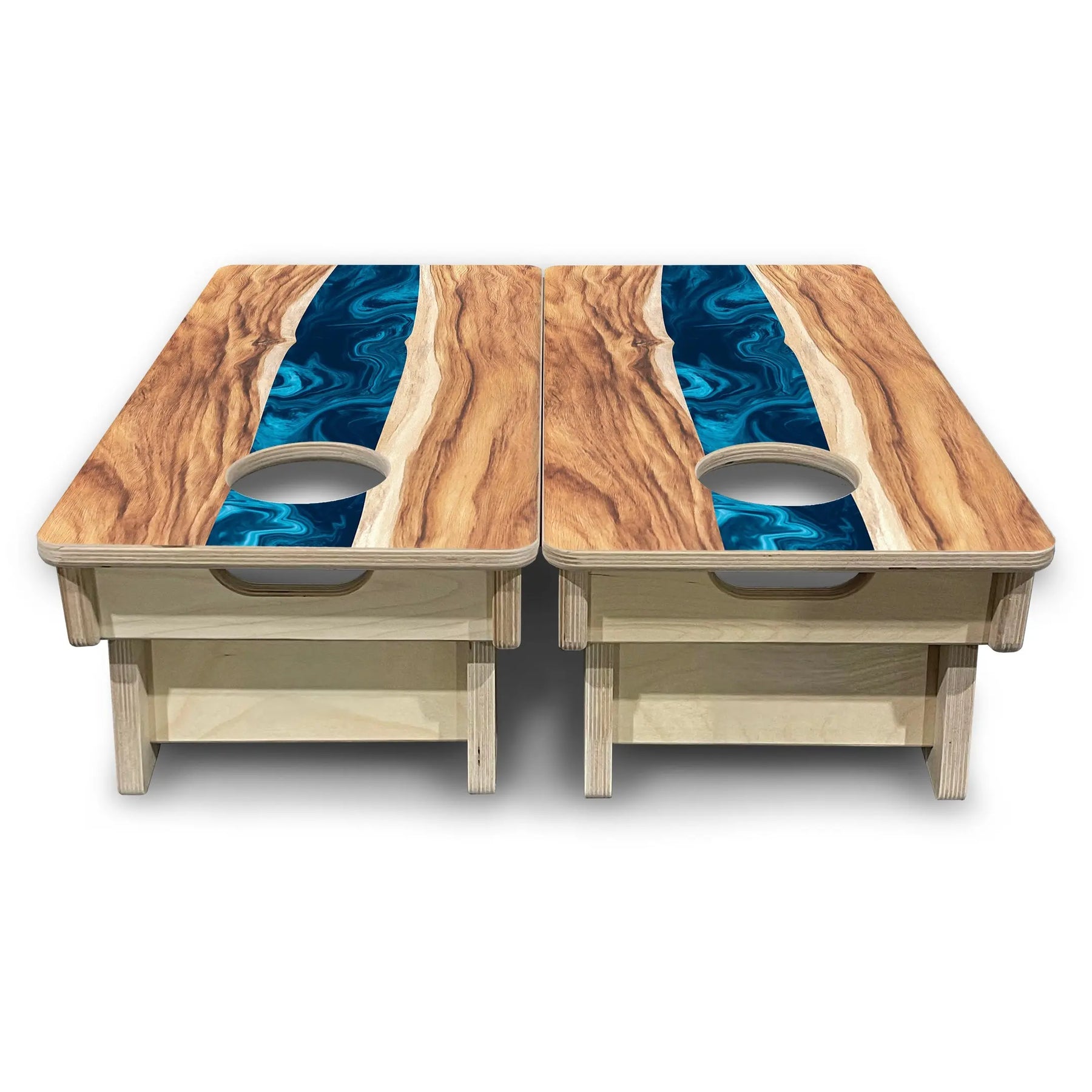 Live Edge River - Mini or Vacation Size Cornhole Boards Cornhole Solutions