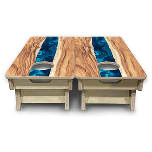 Live Edge River - Mini or Vacation Size Cornhole Boards Cornhole Solutions
