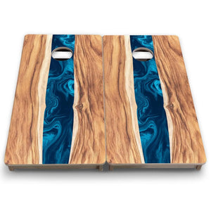 Live Edge River - Mini or Vacation Size Cornhole Boards Cornhole Solutions