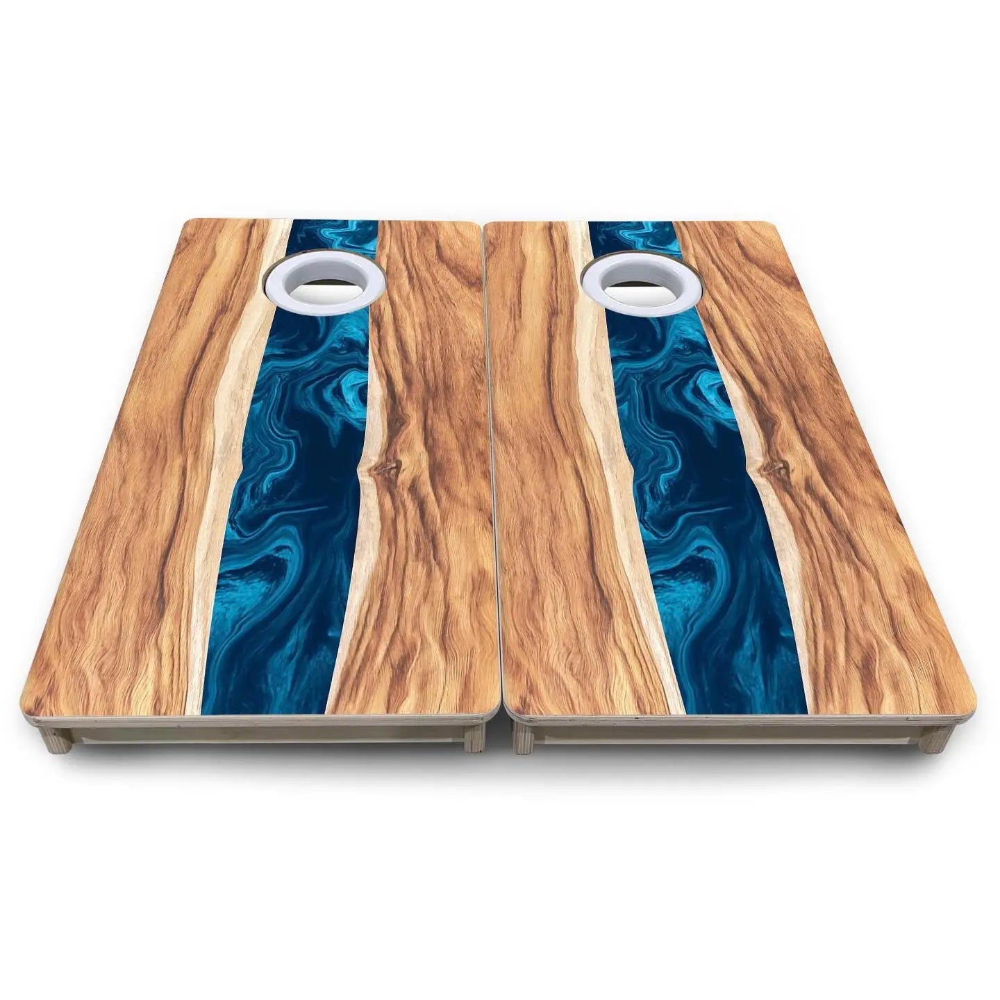 Live Edge River - Mini or Vacation Size Cornhole Boards Cornhole Solutions