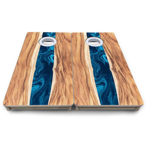 Live Edge River - Mini or Vacation Size Cornhole Boards Cornhole Solutions