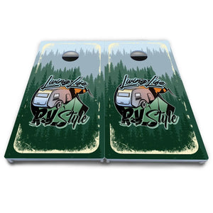Living Life RV Style Cornhole Boards - All Weather Series Cornhole Solutions