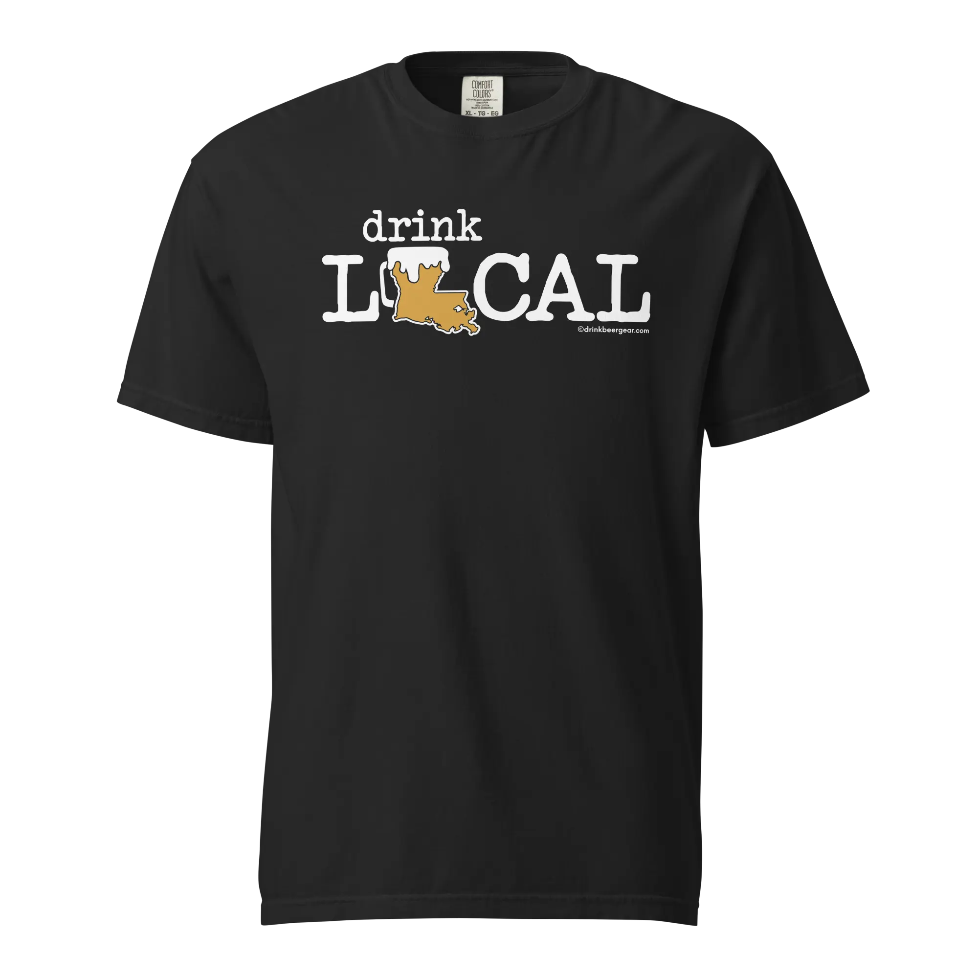 Louisiana Beer Mug Tee – Drink Local - COMFORT COLORS BRAND TEE Drink Beer Gear