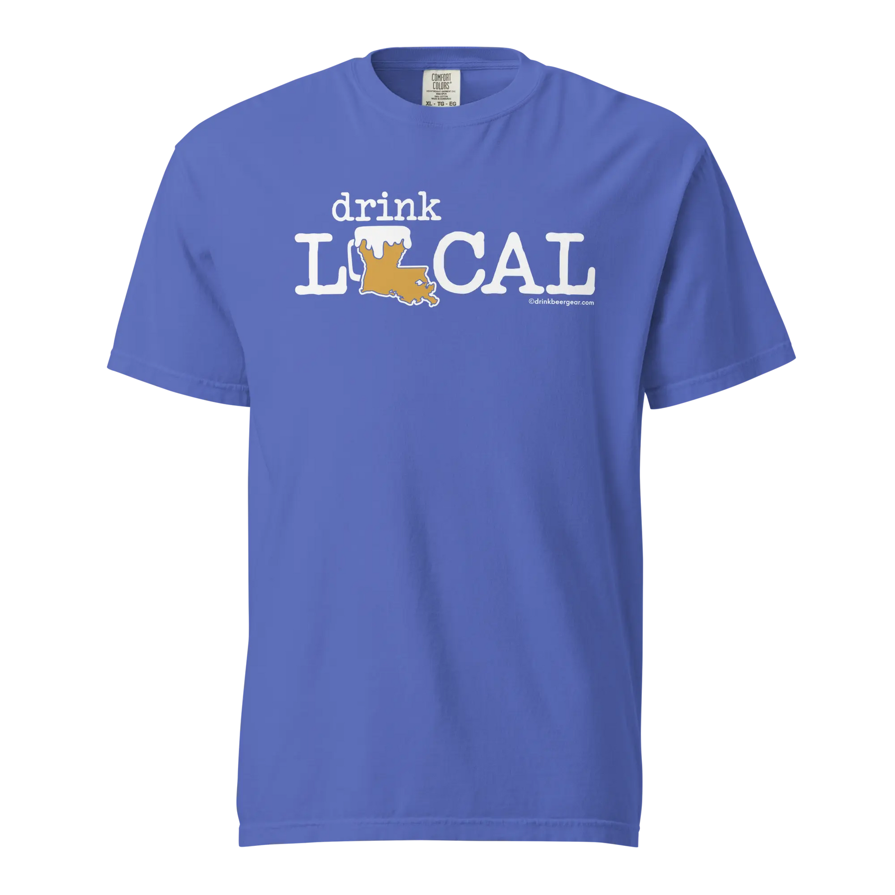 Louisiana Beer Mug Tee – Drink Local - COMFORT COLORS BRAND TEE Drink Beer Gear