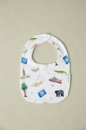 Louisiana Kids Cotton Bib Nola Tawk