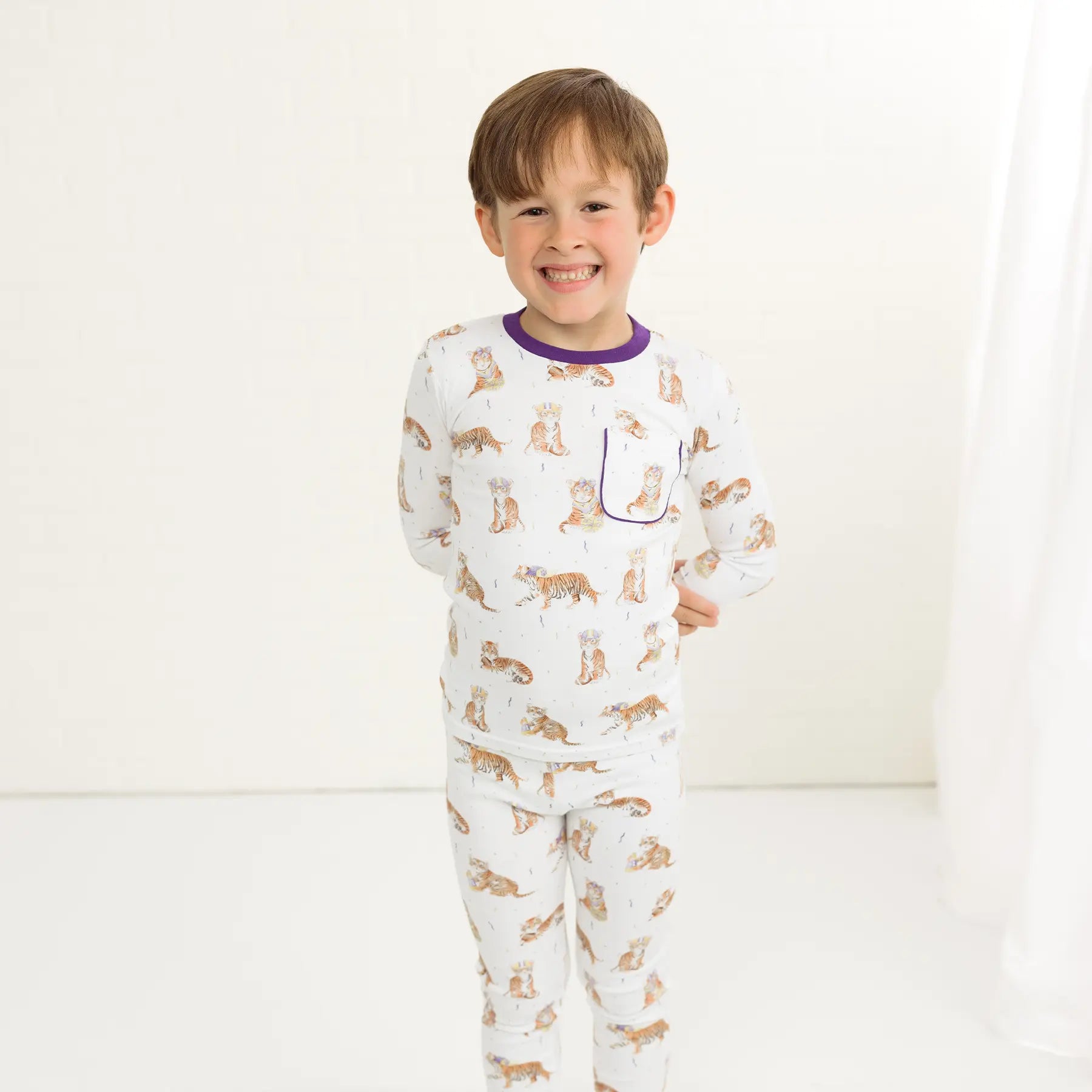 MVC: Louisiana Tigers Organic Cotton Pajama Set Nola Tawk