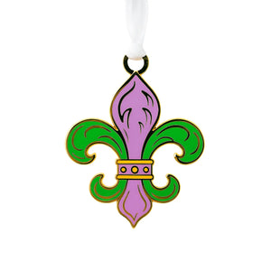 Mardi Gras Fleur de Lis Enamel Ornament Nola Tawk
