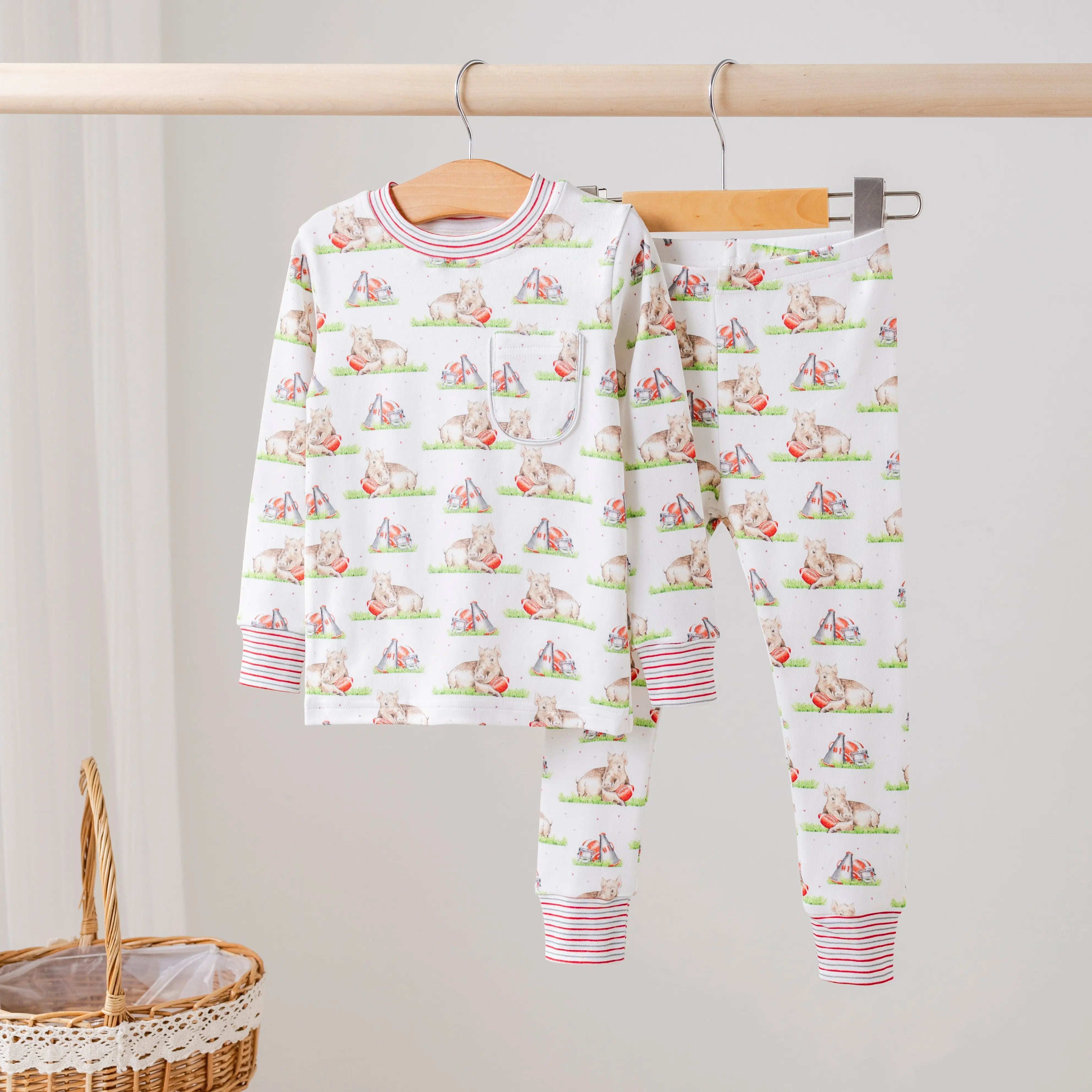 Mascot Mania in Arkansas Organic Cotton Kids Pajamas Nola Tawk