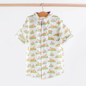 Mascot Mania in Louisiana Short Sleeve Collared Shirt by Nola Tawk, Southern lifestyle apparel main product photo