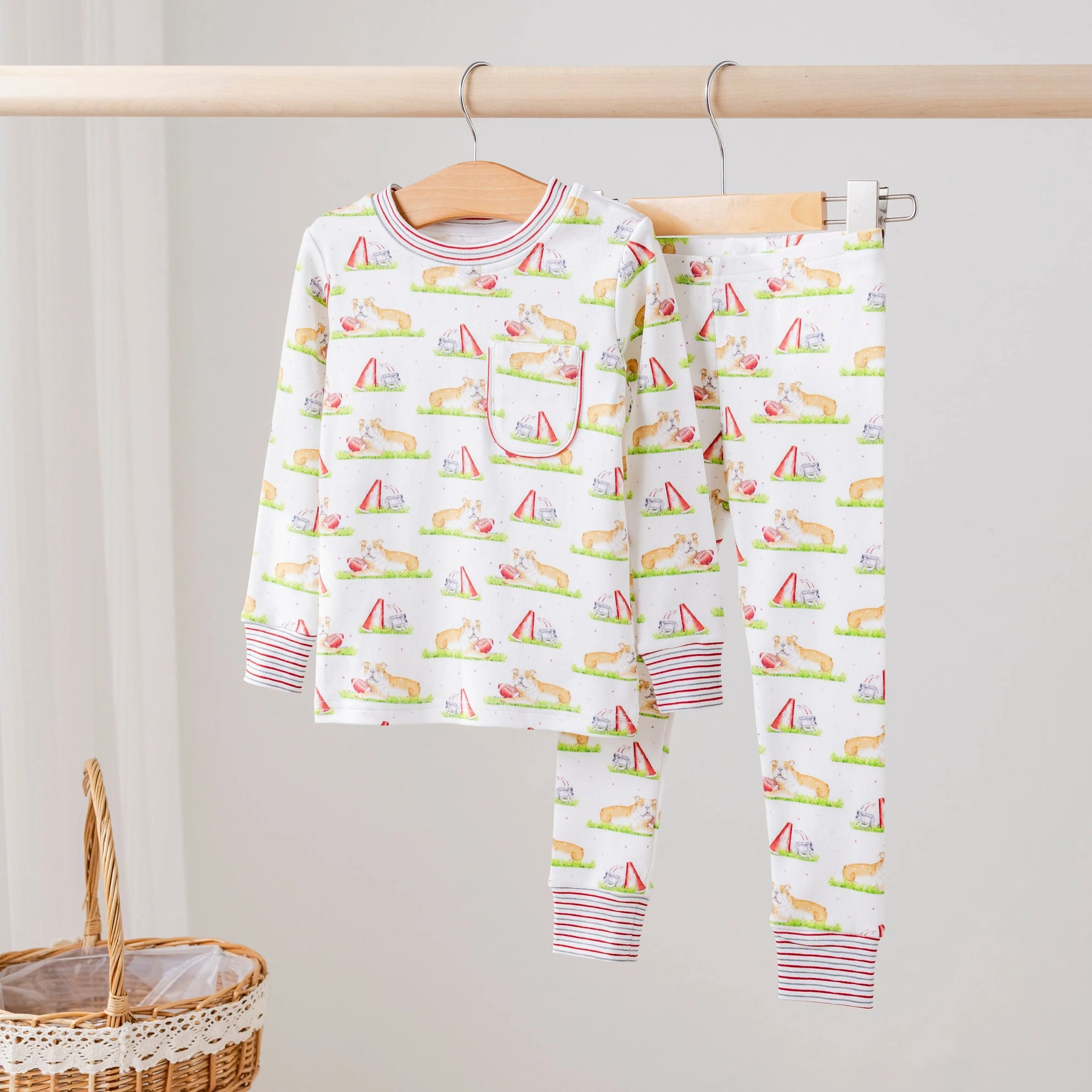 Mascot Mania in Mississippi Organic Cotton Kids Pajamas Nola Tawk