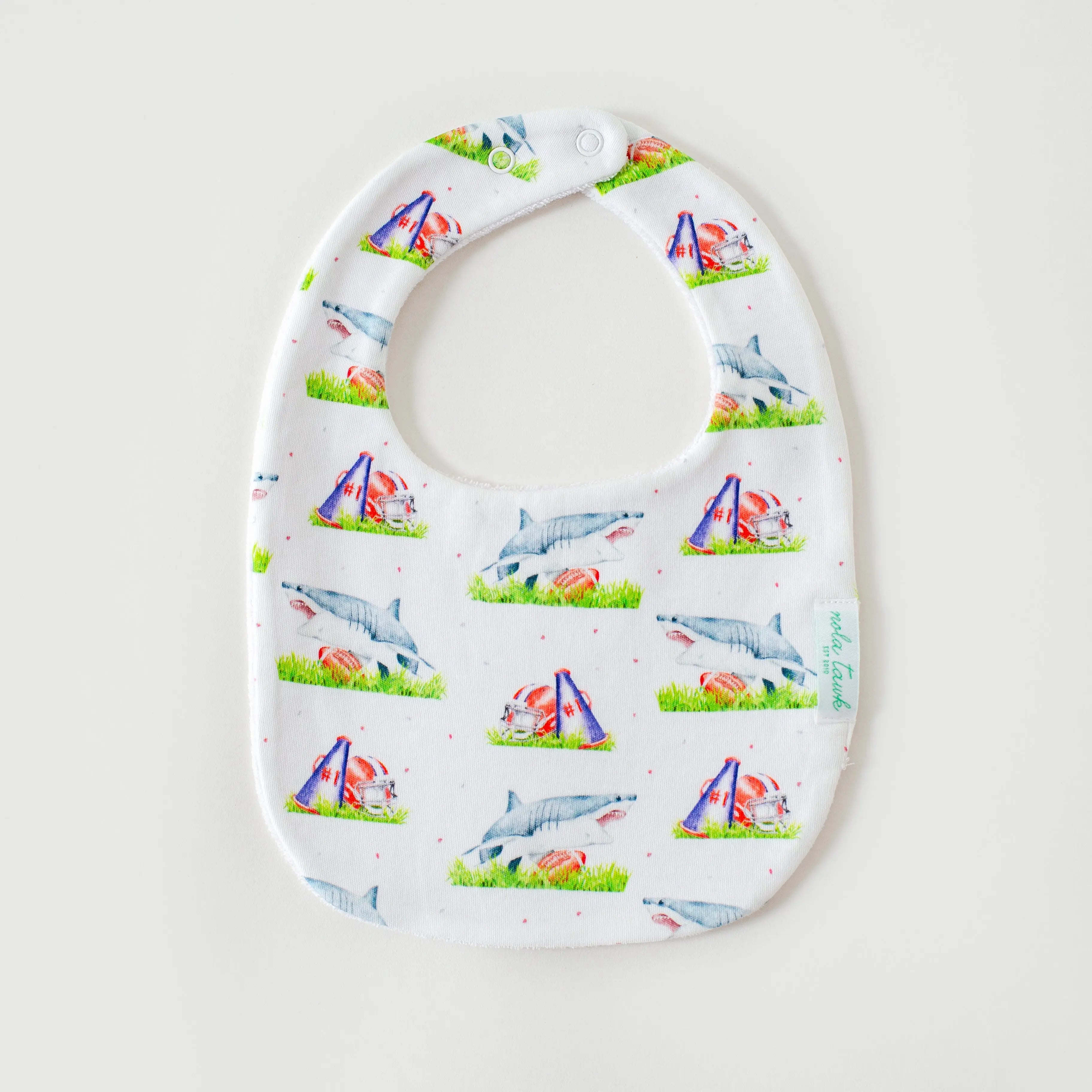 Mascot Mania in Ole Miss Organic Cotton Baby Bib Nola Tawk