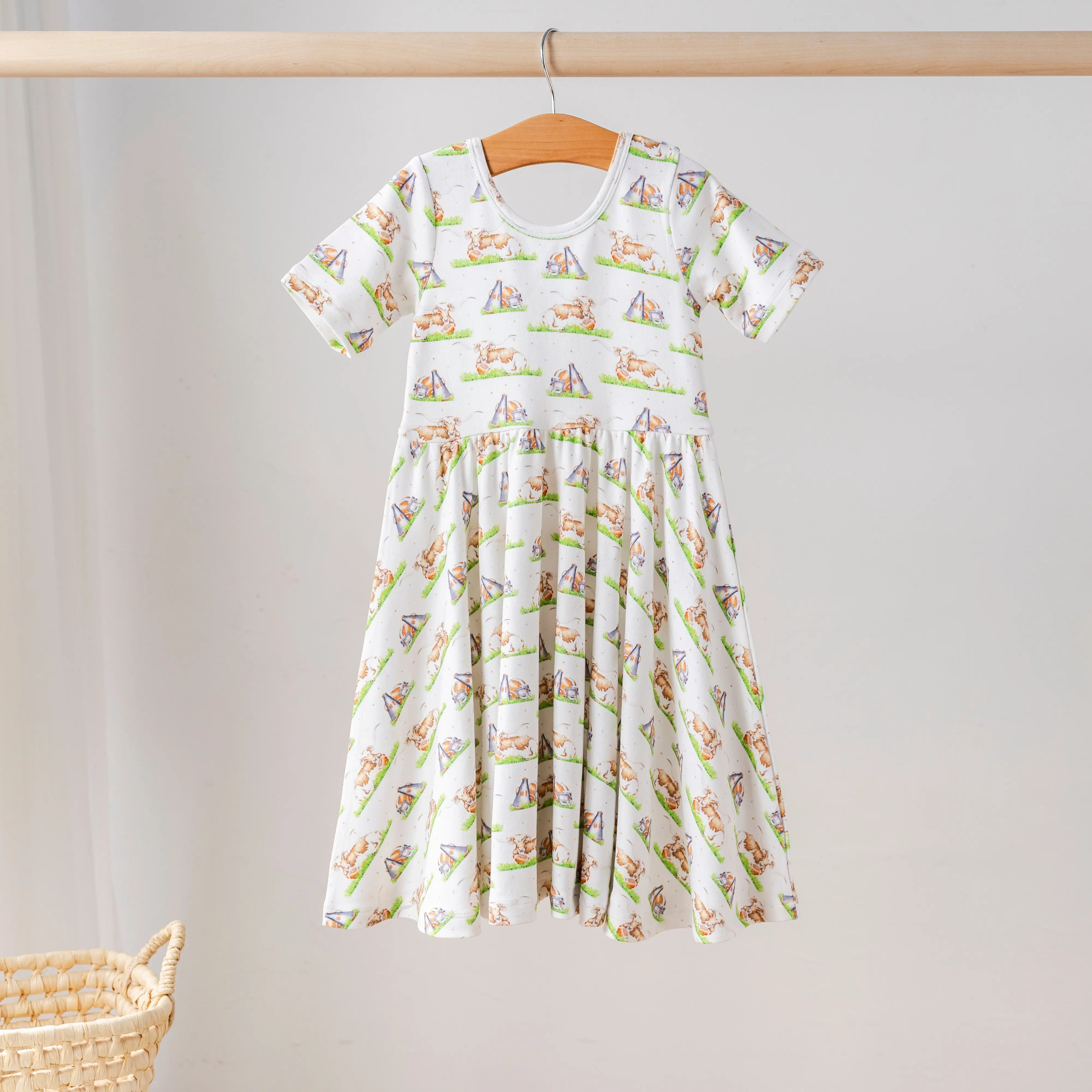 Mascot Mania in Texas Organic Cotton Dress for Kids Nola Tawk