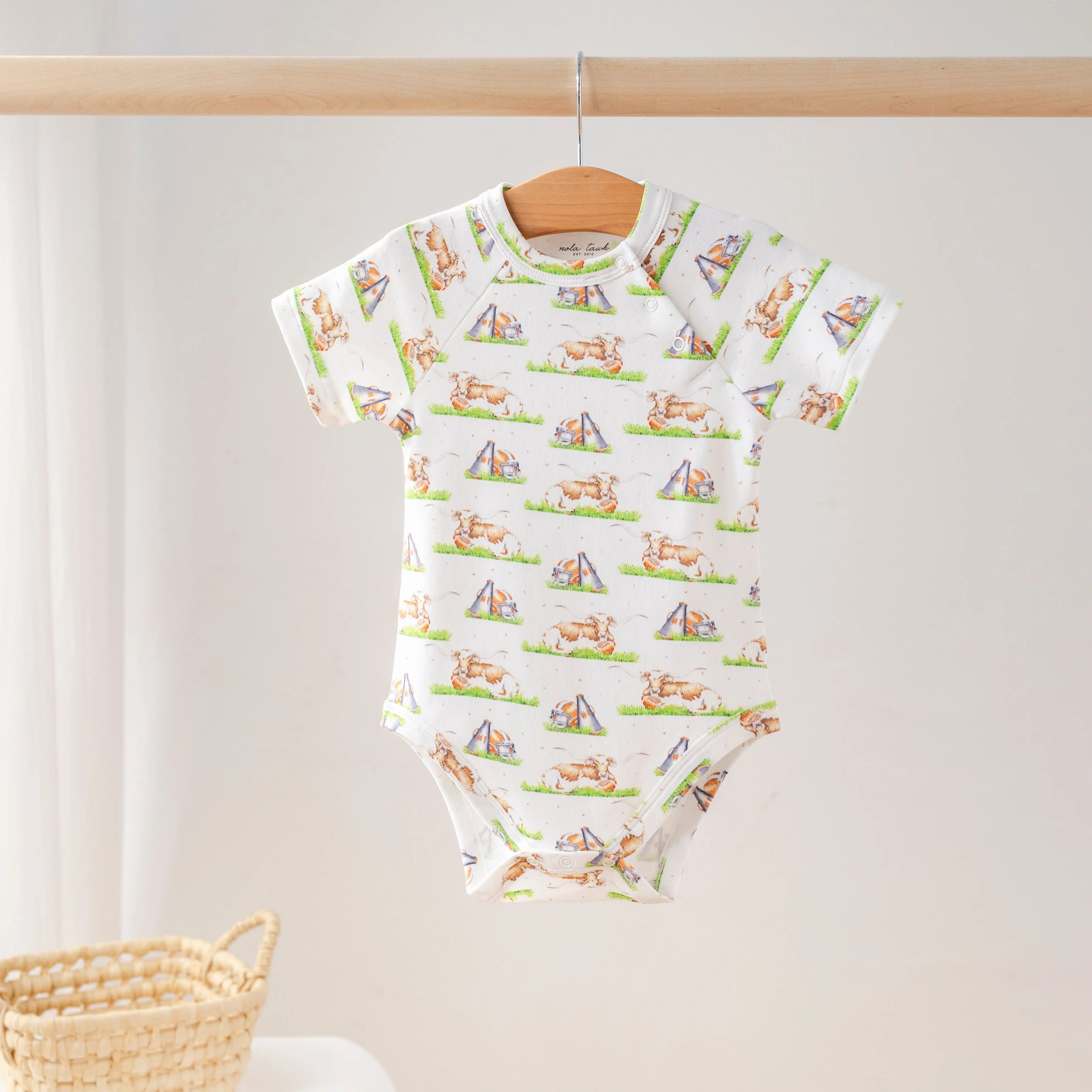 Mascot Mania in Texas Organic Cotton Onesie Nola Tawk