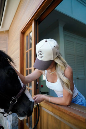 Meet me at the Rodeo - Brown Vintage Trucker Hat KenzKustomz
