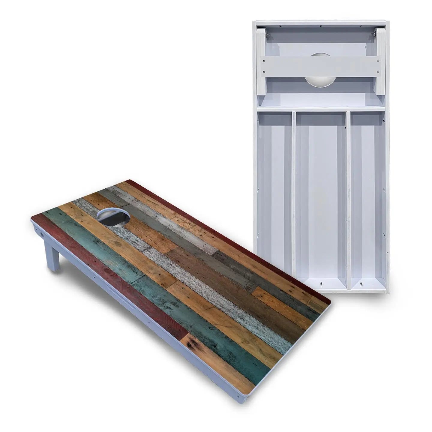 Metallic Wood Planks Cornhole Boards - All Weather Series Cornhole Solutions