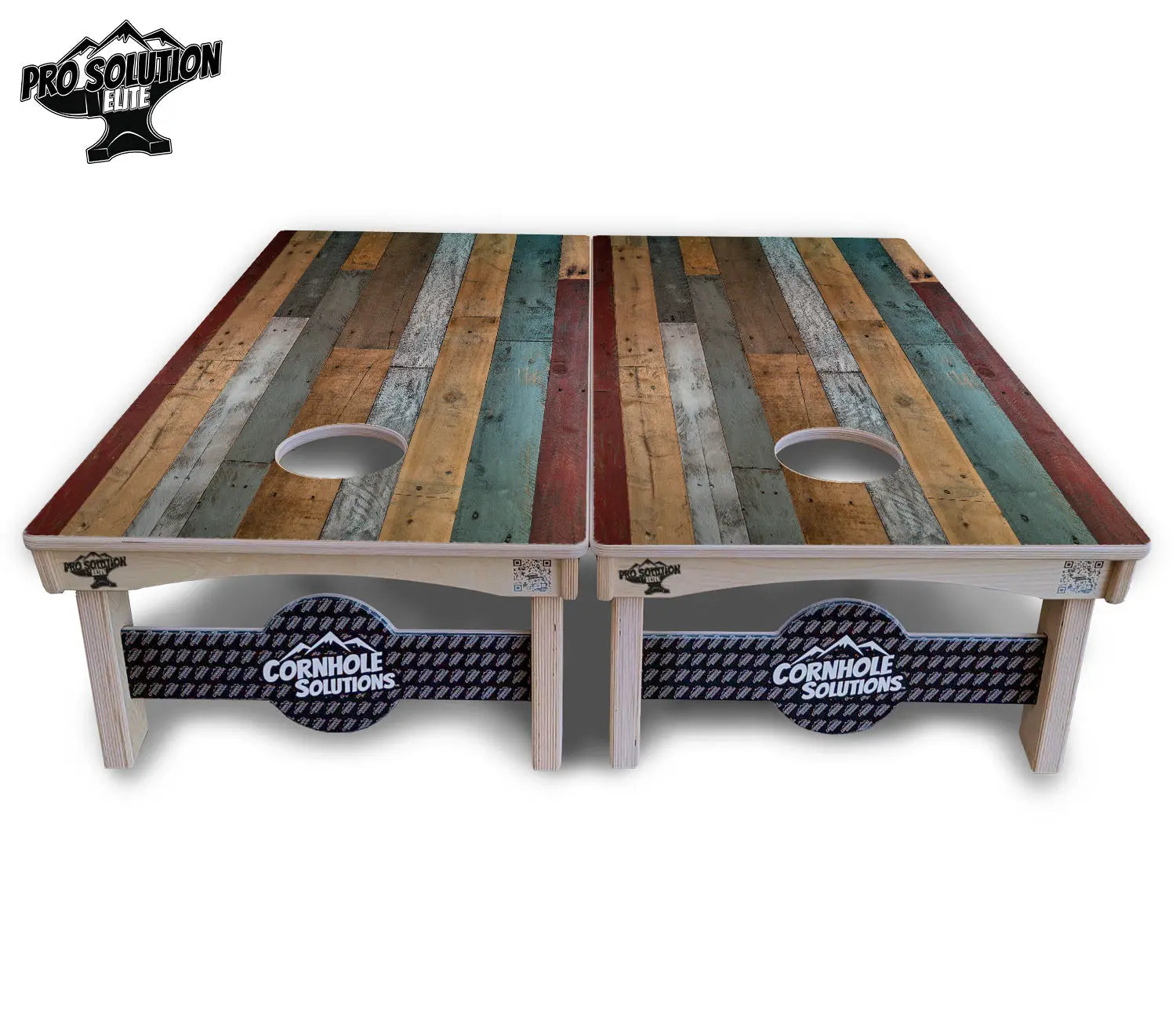 Metallic Wood Planks Cornhole Boards - Pro Solution Elite Series Cornhole Solutions