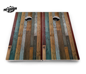 Metallic Wood Planks Cornhole Boards - Pro Solution Lite Series Cornhole Solutions