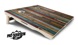 Metallic Wood Planks Cornhole Boards - Pro Solution Lite Series Cornhole Solutions