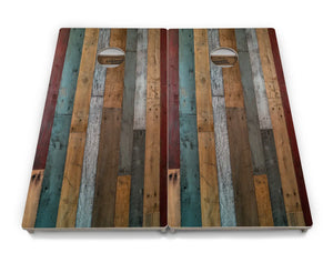 Metallic Wood Planks Cornhole Boards - Professional Tournament Series Cornhole Solutions