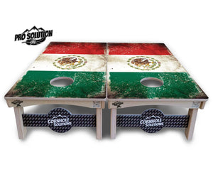Mexico Flag Cornhole Boards - Pro Solution Lite Series Cornhole Solutions