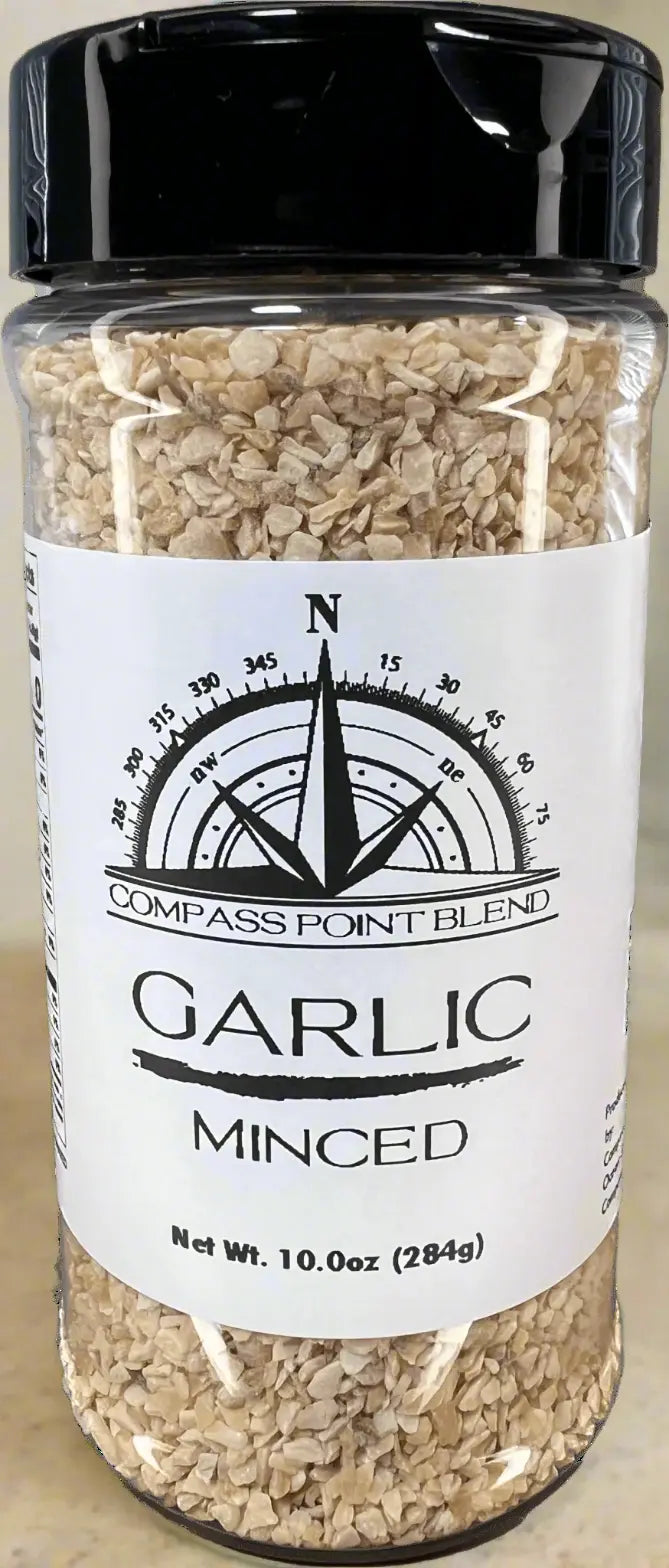Minced Garlic Spice - Compass Point Blends, 10 oz. Robust Flavor for Cooking! Buy Now.
