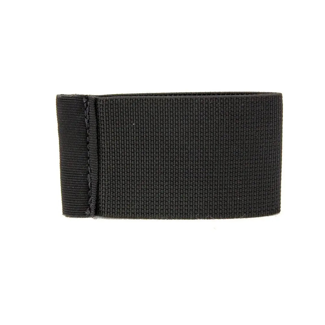 Black elastic band card holder wallet