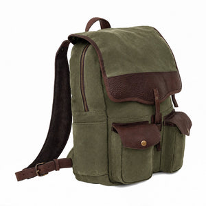 Campaign Waxed Canvas Backpack by Mission Mercantile Leather Goods, handmade leather goods detail photo 20
