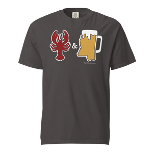 Mississippi Beer Mug Tee - Crawfish & Beer - COMFORT COLORS BRAND TEE Drink Beer Gear
