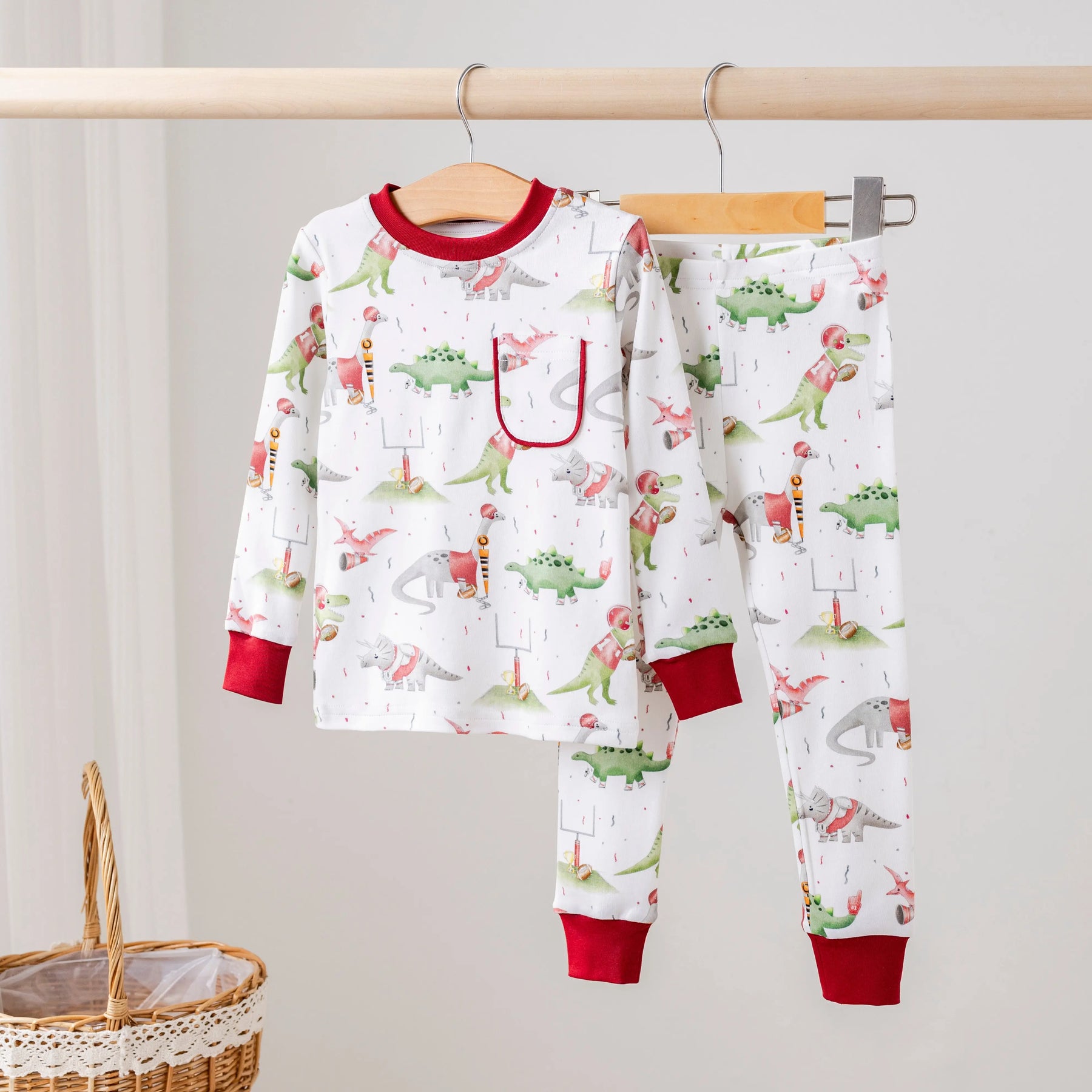 Mississippi Dinos All-Stars Organic Cotton Kids Pajamas Nola Tawk