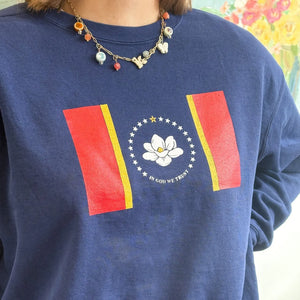 Mississippi Flag Sweatshirt Crooked Letter